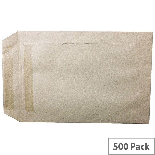 Q-Connect  C5 Manilla Envelopes Pocket Self Seal 90gsm Pack 500 KF3441