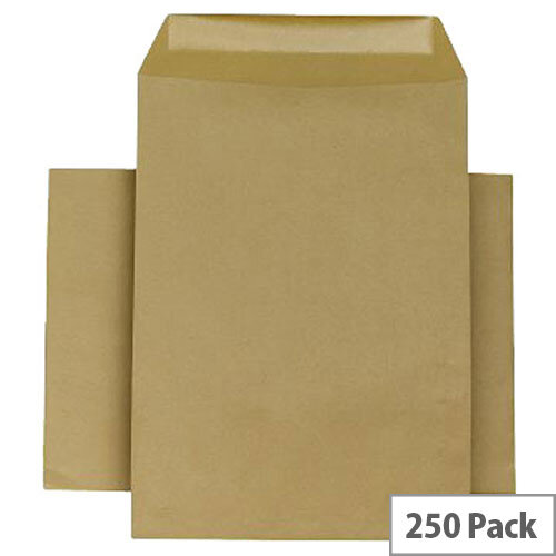 Q-Connect Gummed Manilla Pocket Envelopes 254x178mm 90gsm Pack of 250