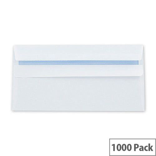 Q-Connect Envelope DL 100gsm White Self-Seal Pack of 1000 KF3514