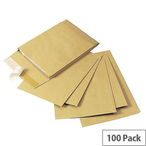 Q-Connect Gusset 120gsm Envelope C4x25mm Manilla Peel and Seal Pack of 100 KF3527 Q-Connect Gusset 120gsm Envelope C4x25mm Manilla Peel and Seal Pack of 100 KF3527