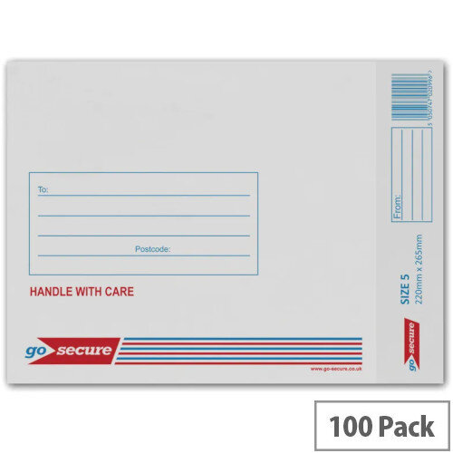 GoSecure Bubble Lined Envelope Size 5 220x265mm White Pack of 100