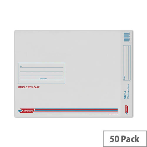 GoSecure Size 10 Bubble Lined Envelopes 350x470mm White Pack of 50