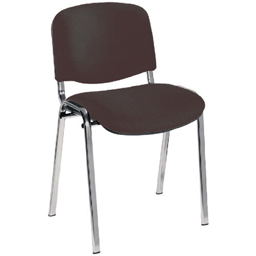 First Ultra Stacking Chair Charcoal Fabric Chrome Frame KF74894 First Ultra Stacking Chair Charcoal Fabric Chrome Frame KF74894