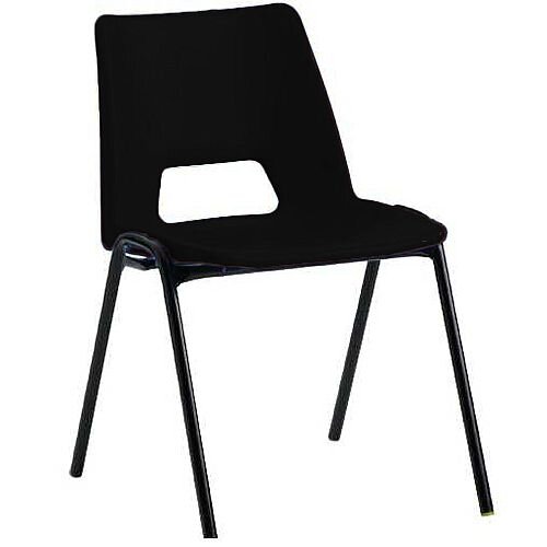 Jemini Polypropylene Stacking Chair Black KF74957 Hunt Office UK