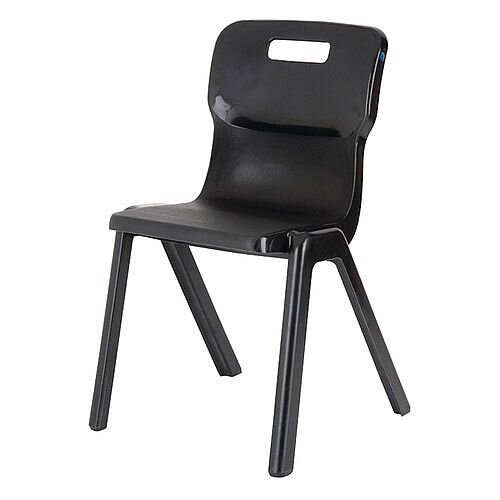 Titan One Piece School Chair Size 6 460mm Black Pack of 10 Titan One Piece School Chair Size 6 460mm Black Pack of 10