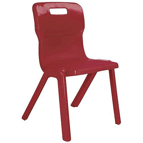 Titan One Piece School Chair Size 6 460mm Burgundy Pack of 10 Titan One Piece School Chair Size 6 460mm Burgundy Pack of 10