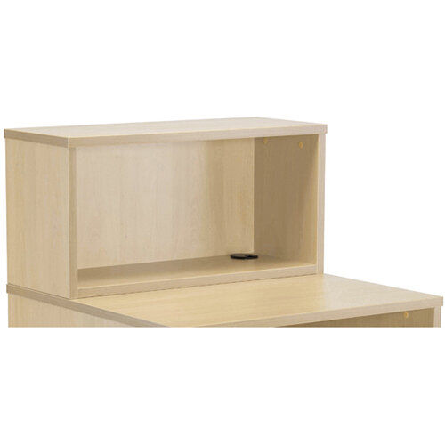 Jemini Modular Reception Straight Hutch Unit Maple W800xD300xH405mm - Reception Desk Riser For 800mm Base Unit Maple