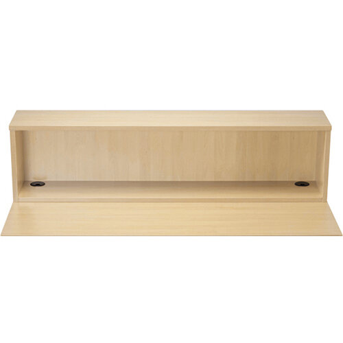 Jemini Modular Reception Straight Hutch Unit Maple W1600xD300xH405mm - Reception Desk Riser For 1600mm Base Unit Maple