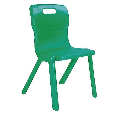 Titan One Piece School Chair Size 6 460mm Green Pack of 10 Titan One Piece School Chair Size 6 460mm Green Pack of 10