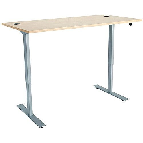 Maple 1600mm Sit Stand Desk KF838843 Hunt Office UK