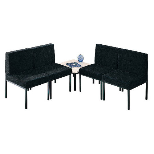 First Reception Modular Seating Bundle Charcoal and Coffee Table Light Oak KF839238 First Reception Modular Seating Bundle Charcoal and Coffee Table Light Oak KF839238