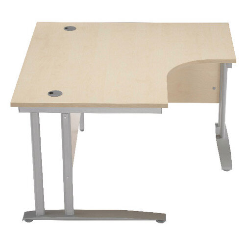 Arista 1200mm Left Hand Cantilever Radial Desk Oak KF839280 Hunt