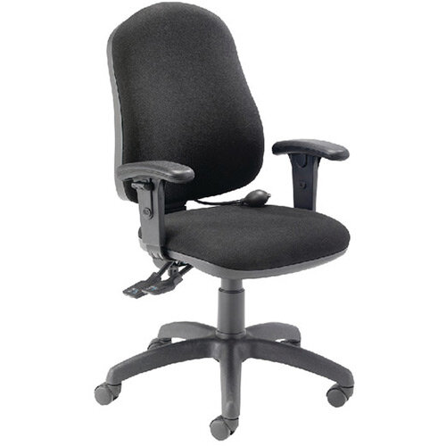 FR First High Back Ergonomic Posture Office Chair with Adjustable Arms Black KF839326