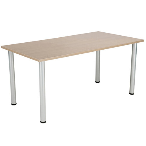 Jemini Grey Oak 1200x800mm Rectangular Meeting Table KF840195 Jemini Grey Oak 1200x800mm Rectangular Meeting Table KF840195