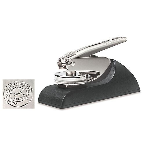 Q-Connect Custom Embossed Press Round 40mm - Space for central logo and maximum 26 characters around edge - Emboss paper up to 90gsm Q-Connect Custom Embossed Press Round 40mm - Space for central logo and maximum 26 characters around edge - Emboss paper up to 90gsm