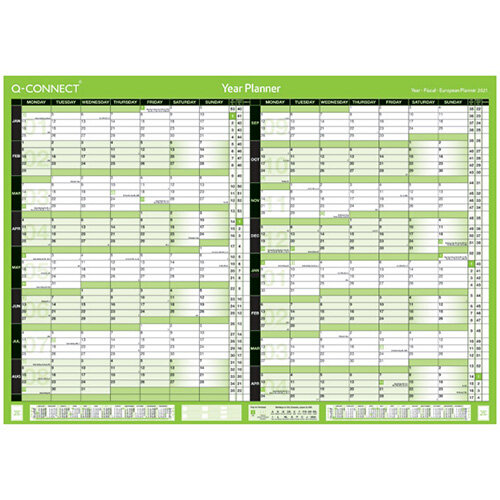 Q Connect 16 Month Planner A2 Unmounted 2021 22 KFBPU121 Hunt Office UK