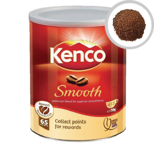 Kenco Really Smooth Freeze Dried Instant Coffee 750g Tin Pack of 1 61677 Kenco Really Smooth Freeze Dried Instant Coffee 750g Tin Pack of 1 61677