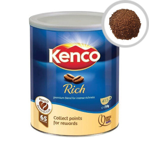 Kenco Really Rich Freeze Dried Instant Coffee 750g Tin Pack of 1 345101 Kenco Really Rich Freeze Dried Instant Coffee 750g Tin Pack of 1 345101