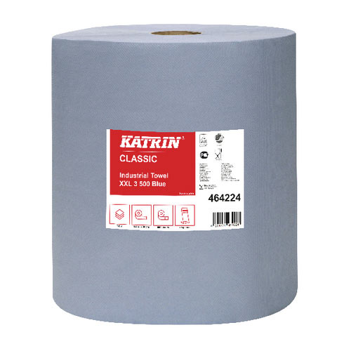 Katrin Classic Industrial XXL3 Blue Laminated Towel 500 Pack of 2 464224