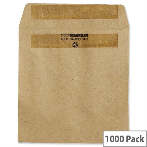 New Guardian Wage Envelopes Press Seal Manilla 108x102mm Pack 1000