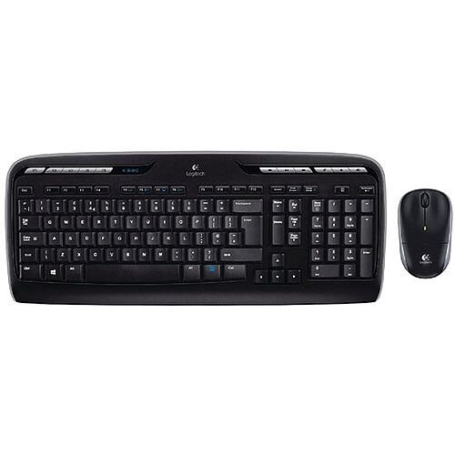 Logitech Wireless Combo MK330 - Keyboard and Mouse Bundle -  2.4 GHz Wireless Connection, UK English Layout, Programmable Keys, Extended Battery Life - Colour: Black 920-003986