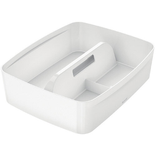 Leitz MyBox Organiser Tray With Handle Large White 53220001 Leitz MyBox Organiser Tray With Handle Large White 53220001
