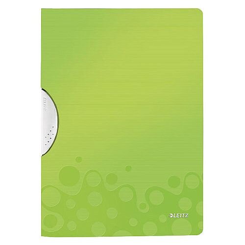Leitz WOW A4 ColorClip Polypropylene File Green Metallic Pack of 10 41850064 Leitz WOW A4 ColorClip Polypropylene File Green Metallic Pack of 10 41850064