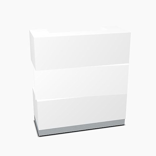 Zen Modern Design Small Reception Desk White Pastel W1135mm