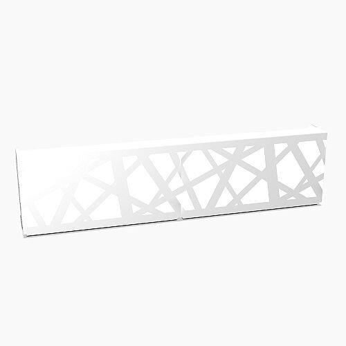 Zig Zag Modern Design Illuminated Solid Surface Straight White Reception Desk W4400mmxD880mmxH1146mm