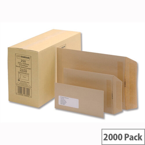 New Guardian Pocket Envelopes 98x67mm 80gsm Manilla Gummed Pack of 2000