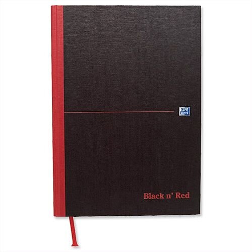 Black n Red Single Cash Book A4 M66176 Casebound 192 Pages Pack 5 Black n Red Single Cash Book A4 M66176 Casebound 192 Pages Pack 5