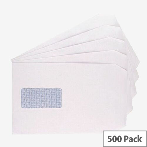 C5 Window White 90gsm Envelopes Pocket Self Seal Pack 500 5 Star