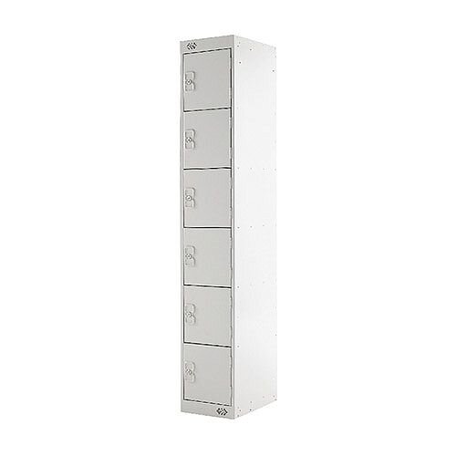 Standard Six Compartment Locker Light Grey W300xD450xH1800mm MC00164 Standard Six Compartment Locker Light Grey W300xD450xH1800mm MC00164