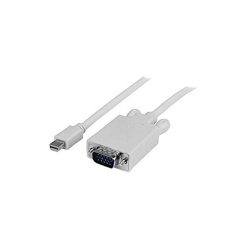 StarTech 6 ft Mini DisplayPort to VGAAdapter Converter Cable mDP to VGA 1920x1200 White 1 x Mini DisplayPort Male Digital Audio/Video 1 x HD-15 Male VGA White MDP2VGAMM6W