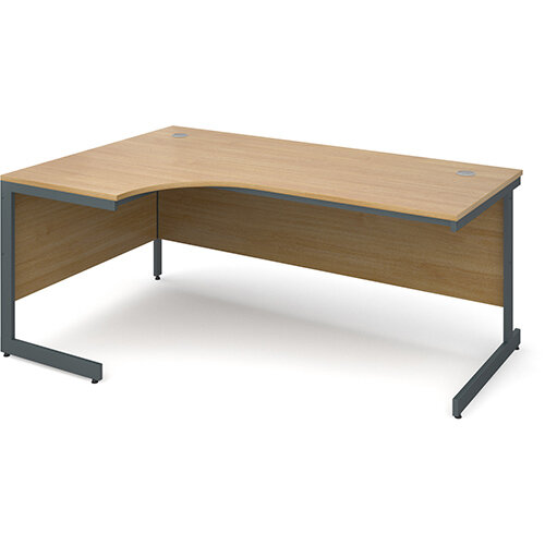 Maestro cantilever leg left hand ergonomic desk 1778mm - oak Maestro cantilever leg left hand ergonomic desk 1778mm - oak