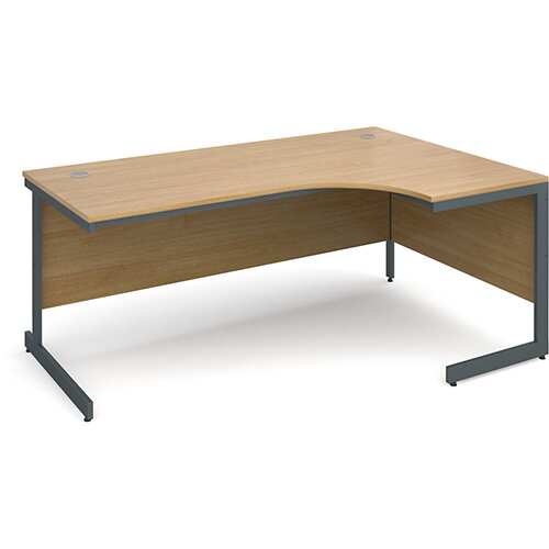 Maestro cantilever leg right hand ergonomic desk 1778mm - oak Maestro cantilever leg right hand ergonomic desk 1778mm - oak