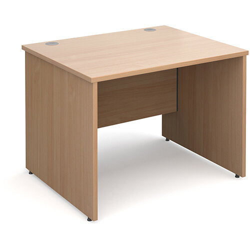 Maestro 25 PL straight desk 1000mm x 800mm - beech panel leg design Maestro 25 PL straight desk 1000mm x 800mm - beech panel leg design