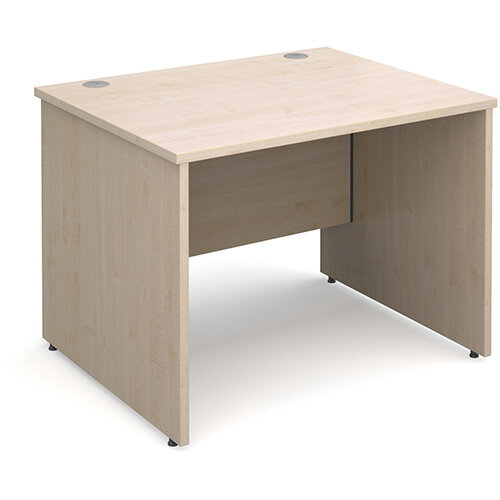 Maestro 25 PL straight desk 1000mm x 800mm - maple panel leg design