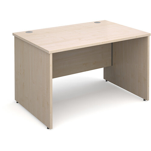 Maestro 25 PL straight desk 1200mm x 800mm - maple panel leg design