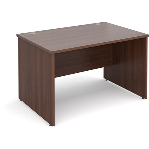 Maestro 25 PL straight desk 1200mm x 800mm - walnut panel leg design