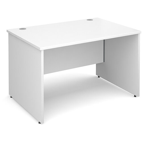 Maestro 25 PL straight desk 1200mm x 800mm - white panel leg design Maestro 25 PL straight desk 1200mm x 800mm - white panel leg design