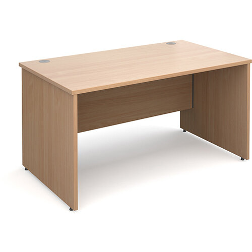 Maestro 25 PL straight desk 1400mm x 800mm - beech panel leg design Maestro 25 PL straight desk 1400mm x 800mm - beech panel leg design