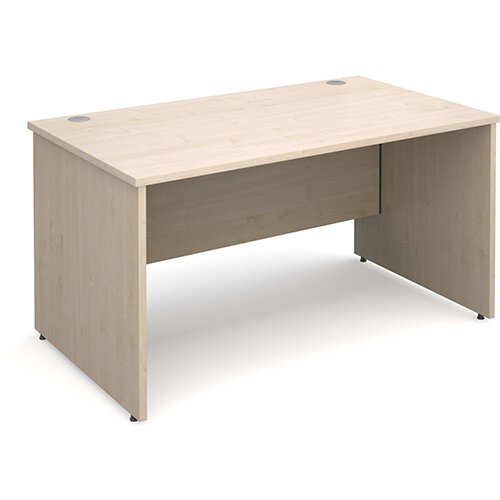 Maestro 25 PL straight desk 1400mm x 800mm - maple panel leg design Maestro 25 PL straight desk 1400mm x 800mm - maple panel leg design