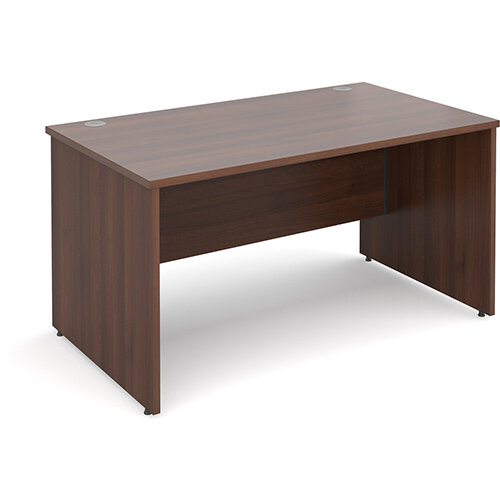 Maestro 25 PL straight desk 1400mm x 800mm - walnut panel leg design Maestro 25 PL straight desk 1400mm x 800mm - walnut panel leg design