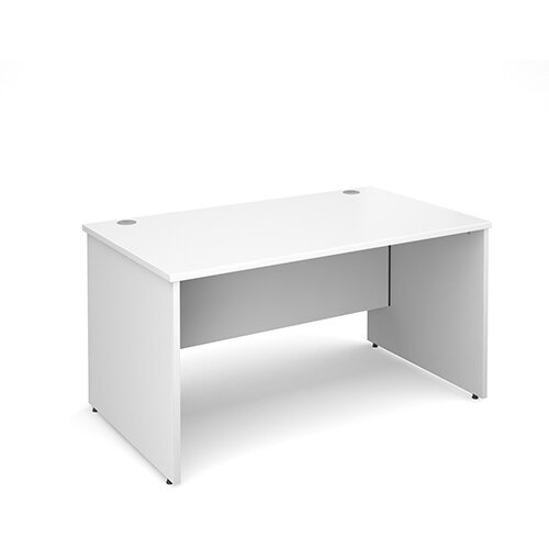 Maestro 25 PL straight desk 1400mm x 800mm - white panel leg design