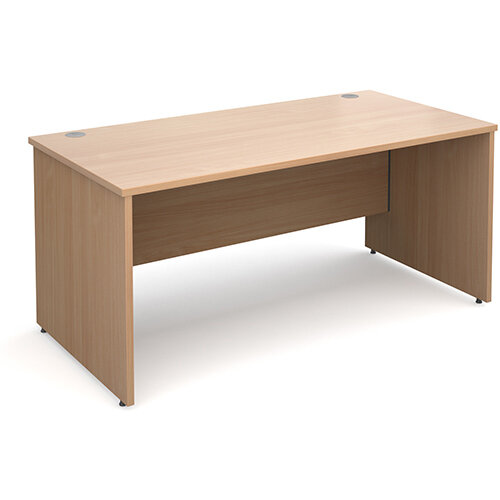 Maestro 25 PL straight desk 1600mm x 800mm - beech panel leg design Maestro 25 PL straight desk 1600mm x 800mm - beech panel leg design