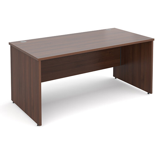 Maestro 25 PL straight desk 1600mm x 800mm - walnut panel leg design Maestro 25 PL straight desk 1600mm x 800mm - walnut panel leg design