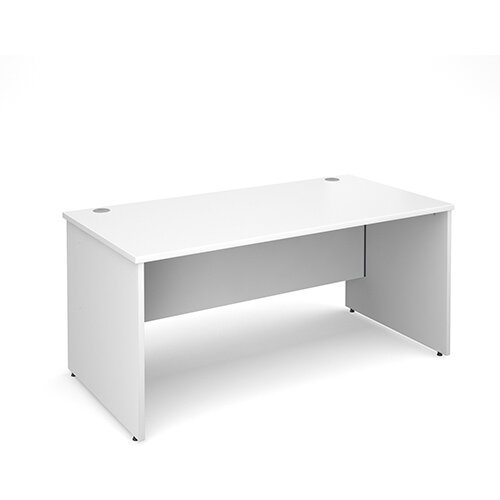 Maestro 25 PL straight desk 1600mm x 800mm - white panel leg design Maestro 25 PL straight desk 1600mm x 800mm - white panel leg design