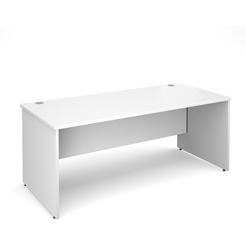 Maestro 25 PL straight desk 1800mm x 800mm - white panel leg design