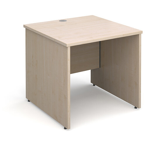 Maestro 25 PL straight desk 800mm x 800mm - maple panel leg design